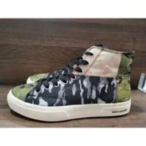 Sun  Stone Men's Mesa High Top Sneakers Colorblocked Bandana Camo 95M New